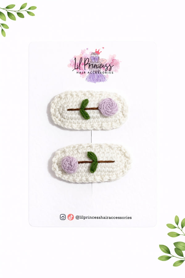 Lavender Meadow Snap Clips