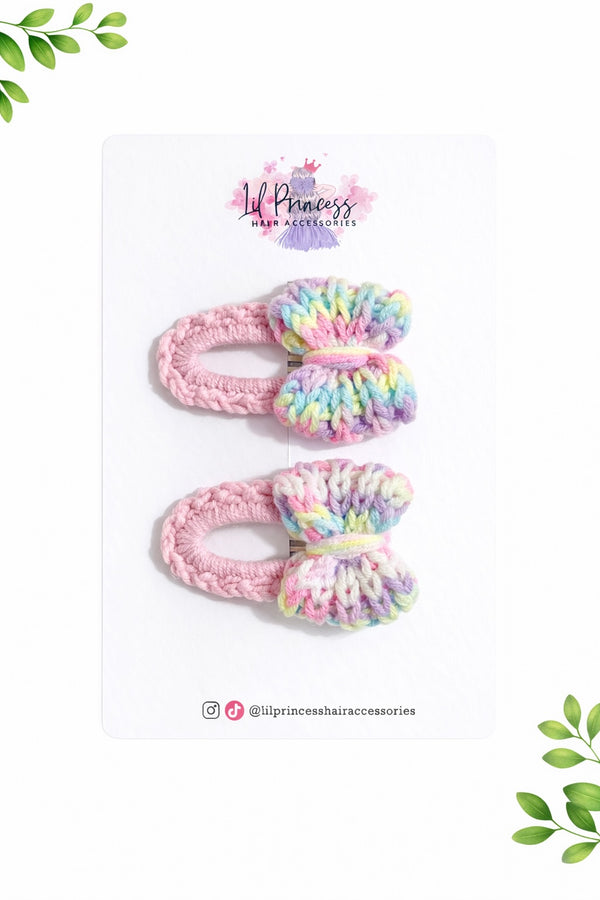 Pastel Dulce Bow Clips