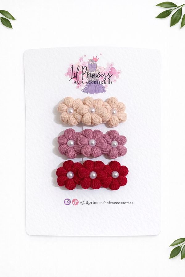 The Pearl Petal Trio Clips