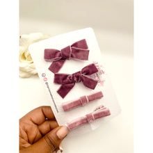 Deep plum Bow Set