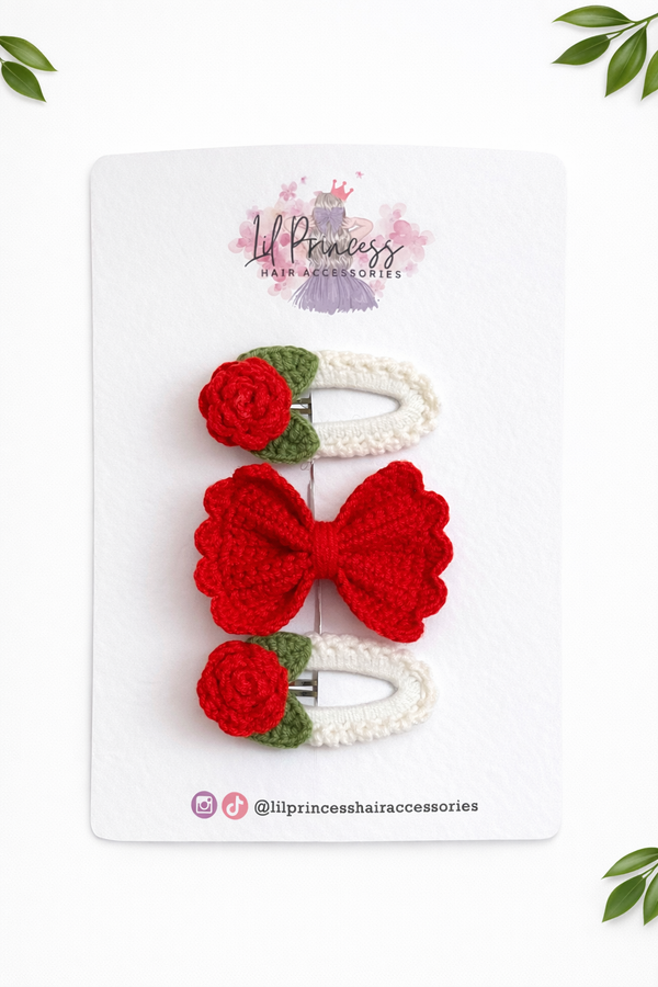 Rosie Belle Crochet Clip Set
