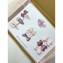 Blush Sparkle Mini Bow Set